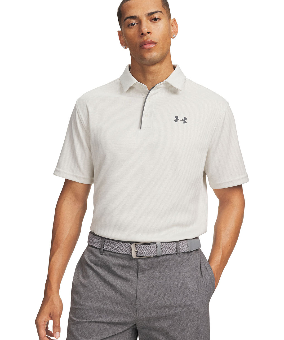 Polera manga corta UA Tech blanca para hombre