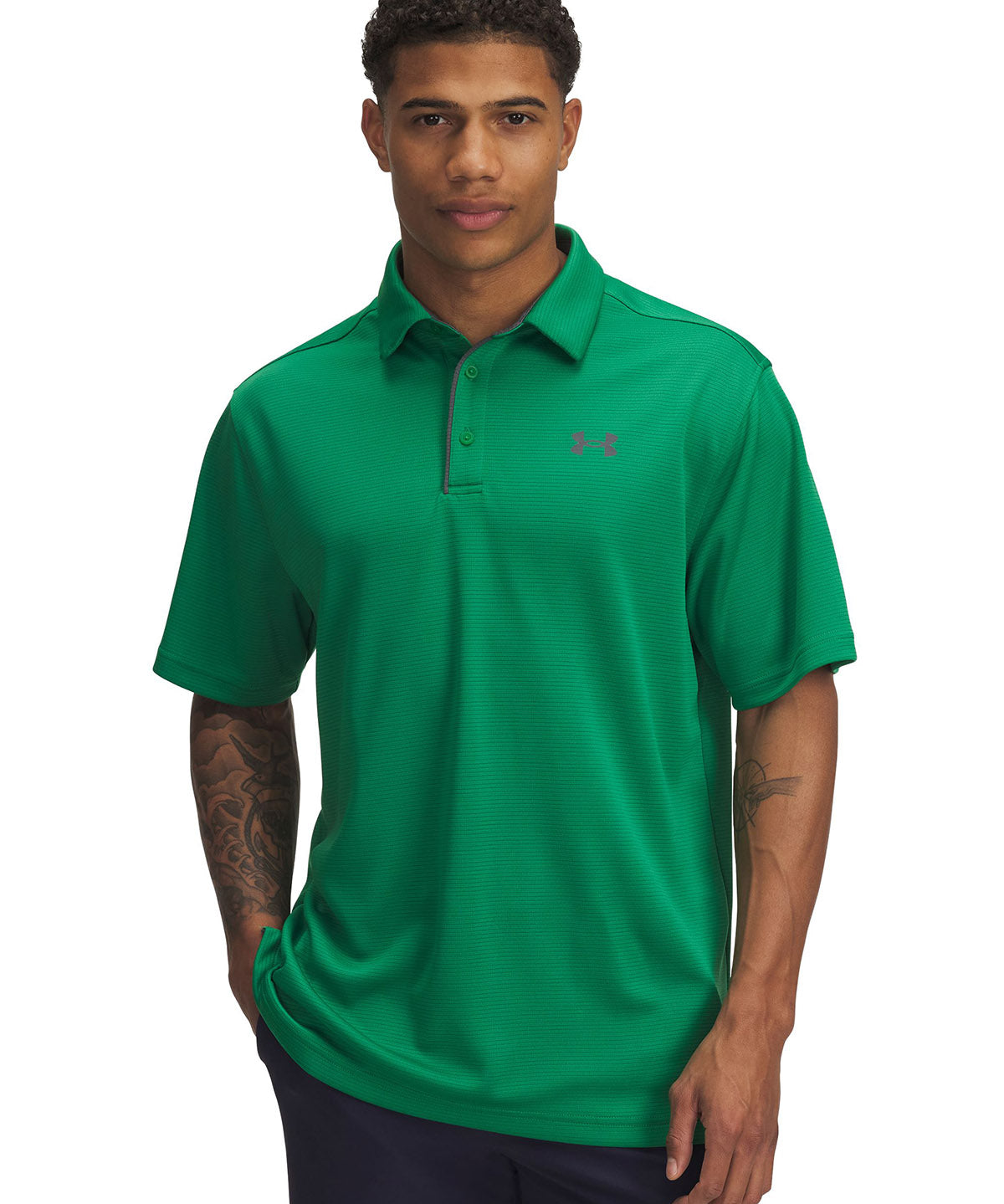 Polo manga corta Under Armour tech verde para hombre