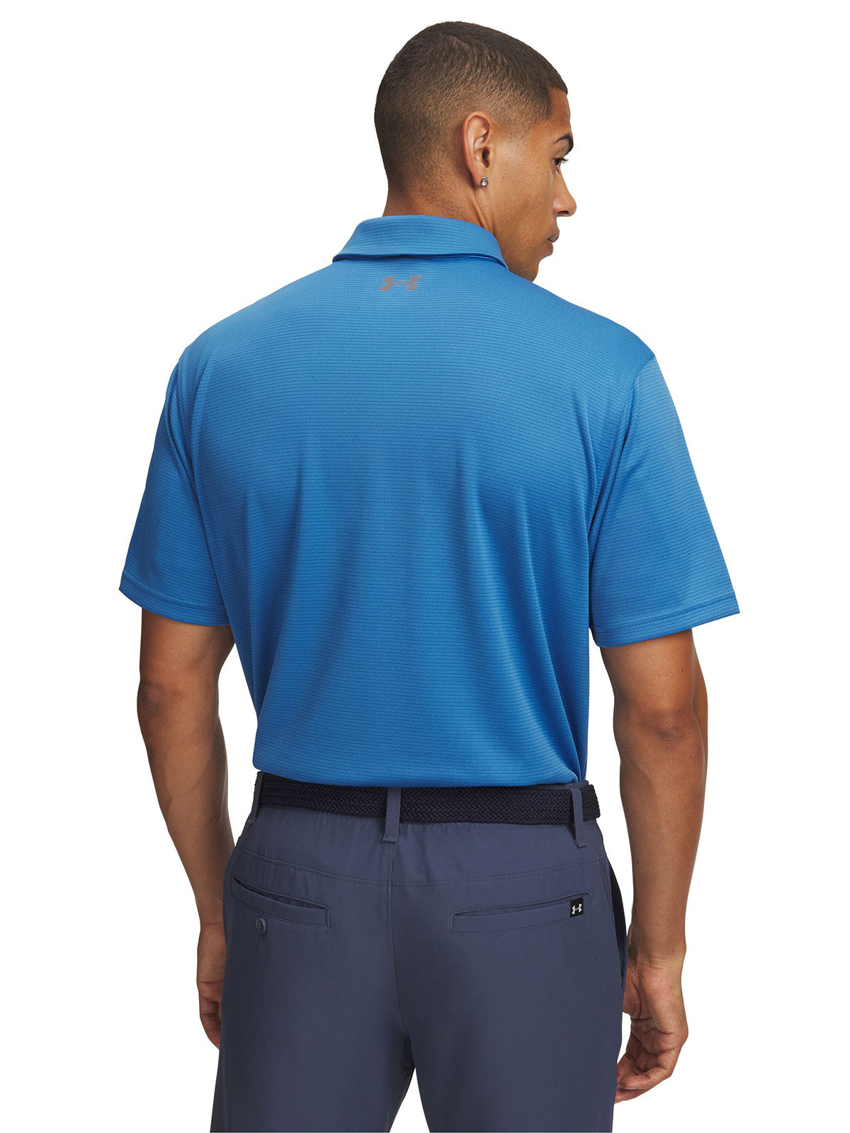 Polera manga corta UA Tech azul para hombre