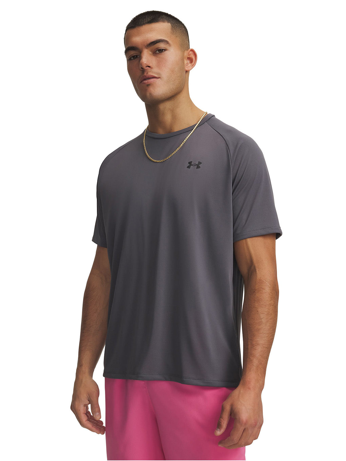 Polera manga corta UA Tech 2.0 gris para hombre