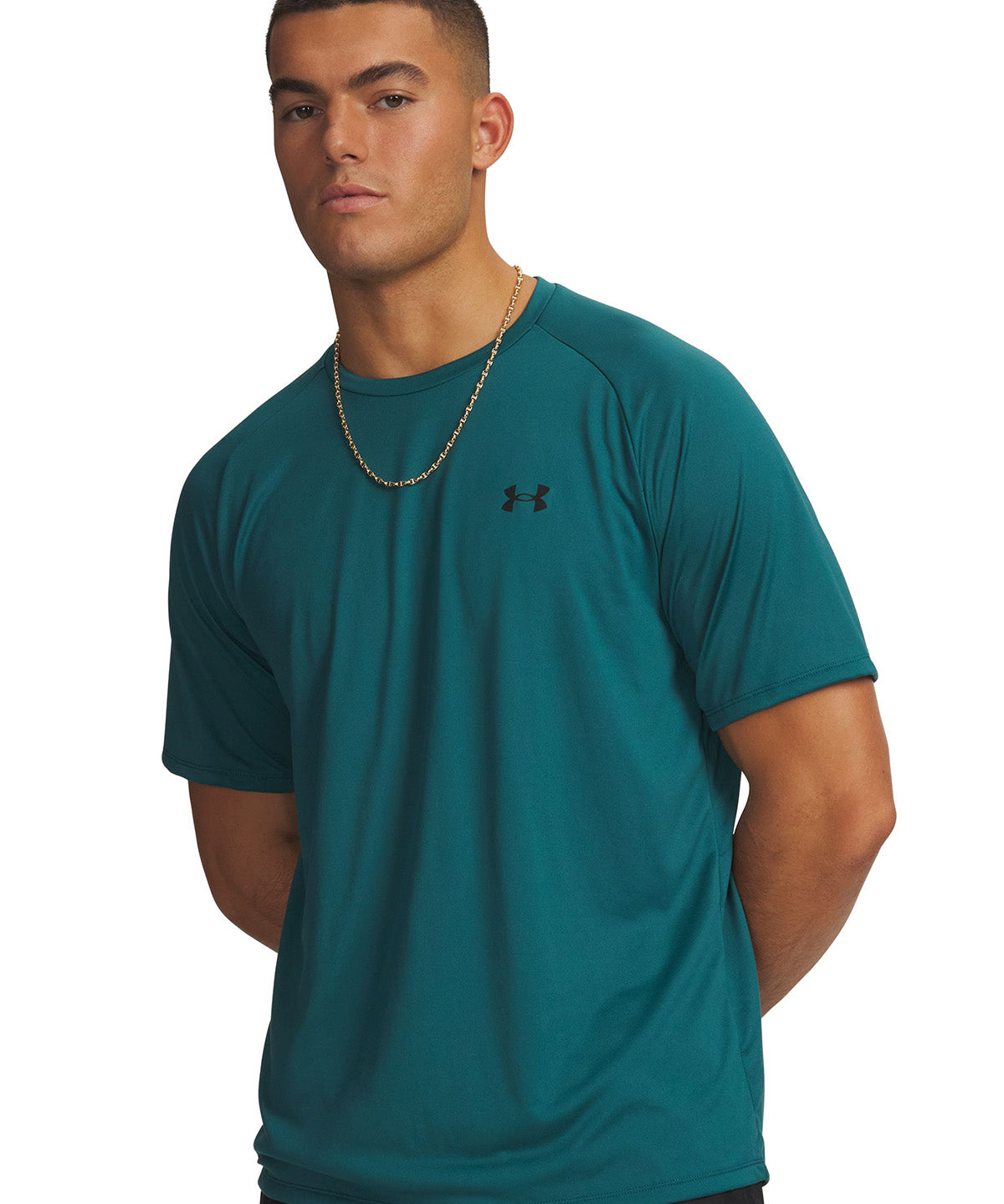 UA Tech 2.0 Polera Manga Corta verde para hombre