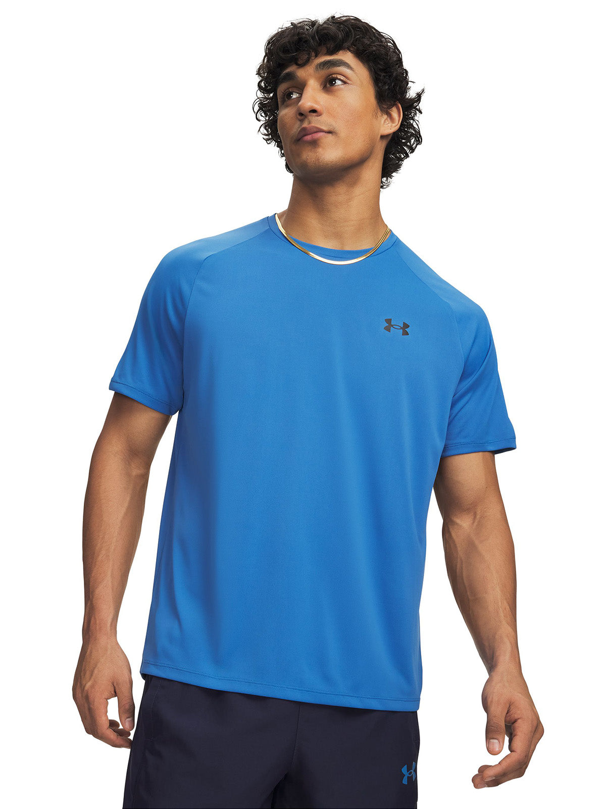 Polera manga corta UA Tech 2.0 azul para hombre