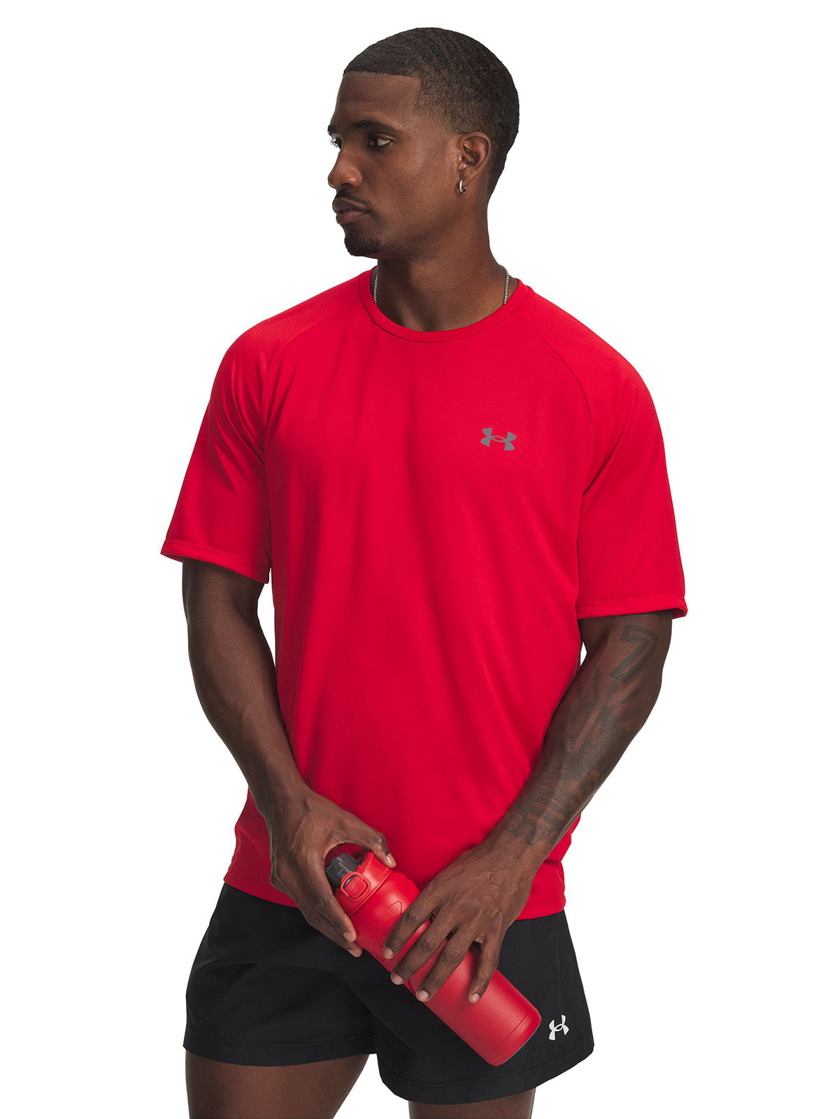 Polera manga corta UA Tech 2.0 roja para hombre
