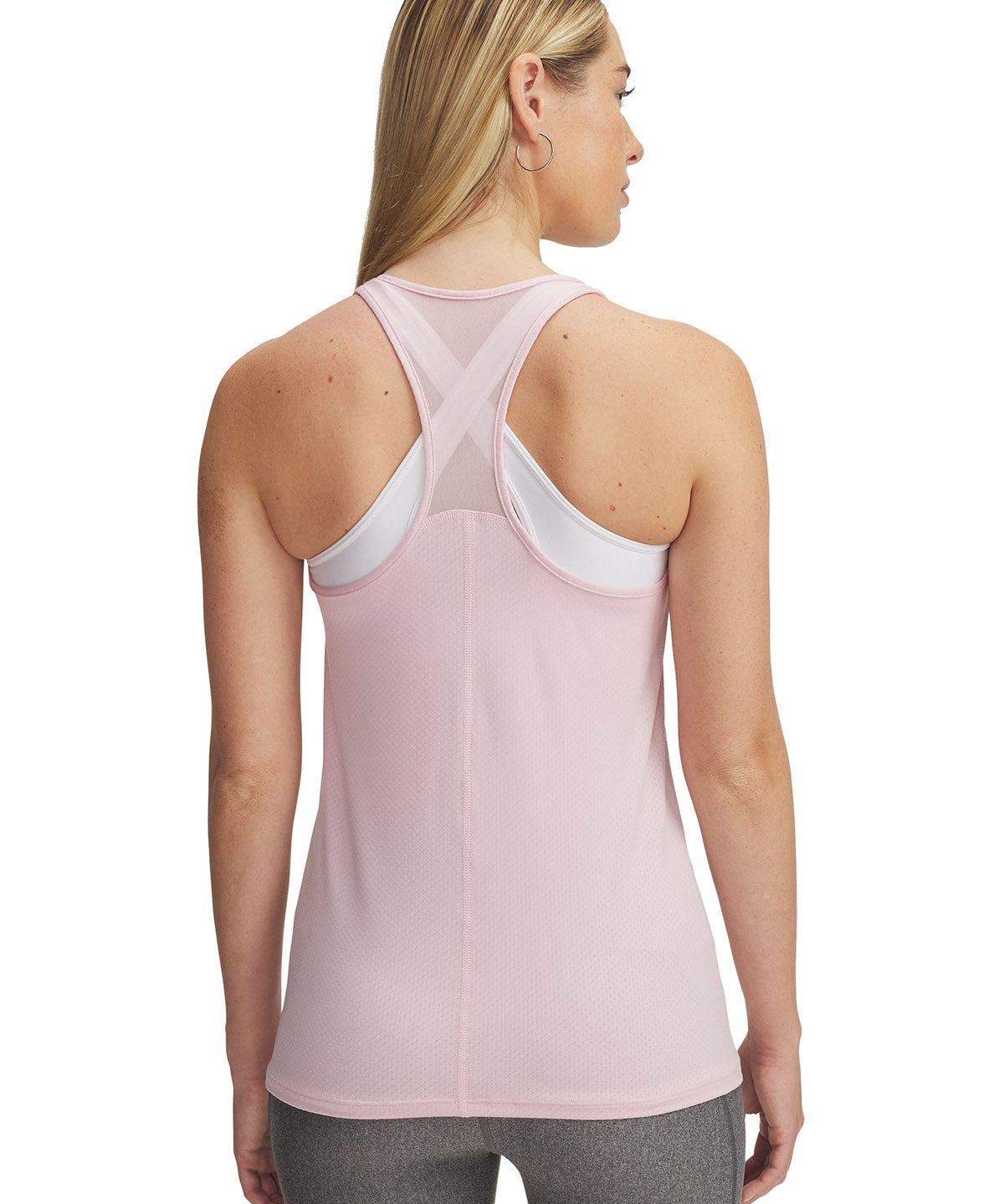 Polera sin mangas Heatgear armour racer rosado para mujer Under Armour