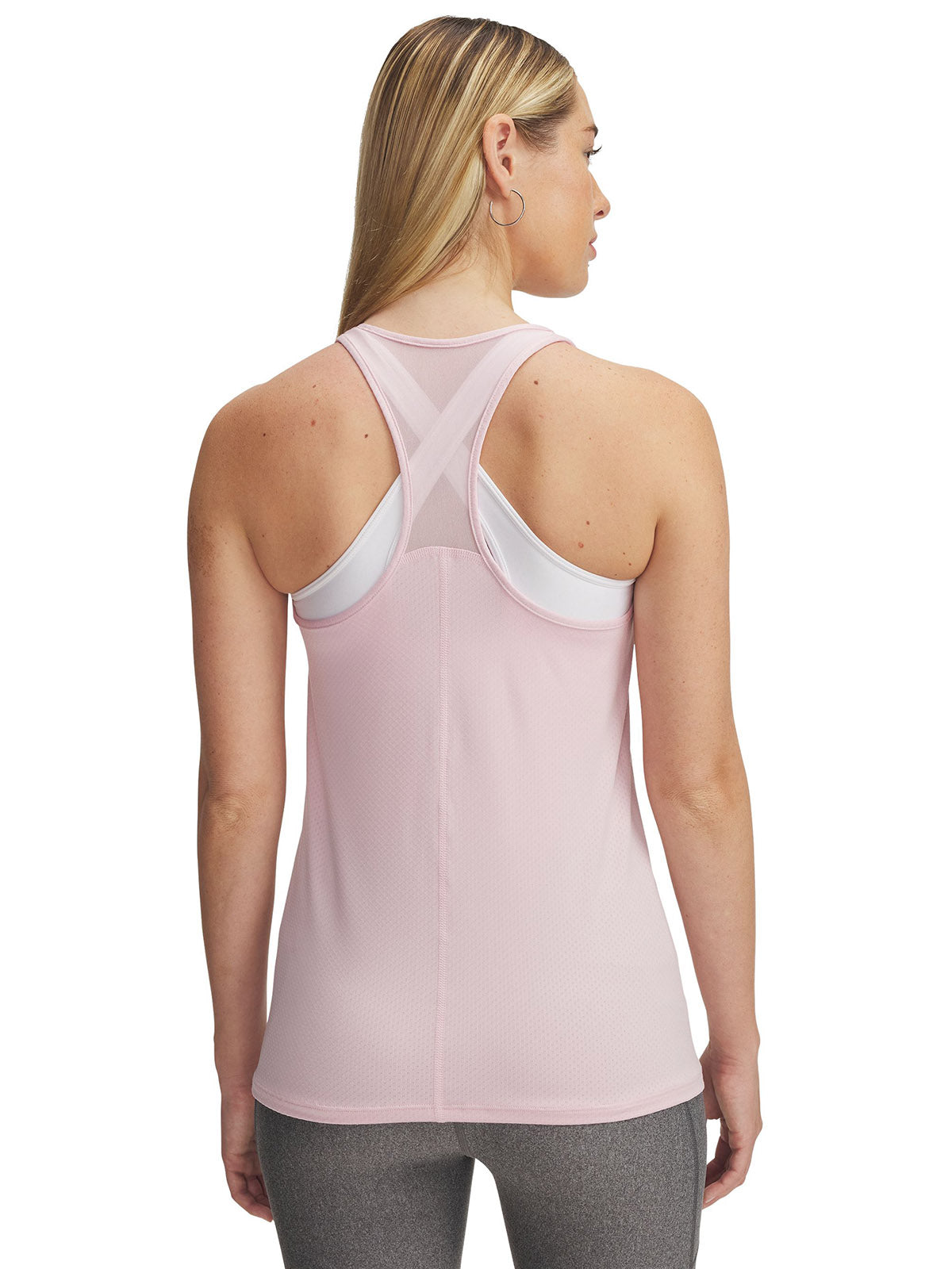 Polera sin mangas Heatgear armour racer rosado para mujer Under Armour