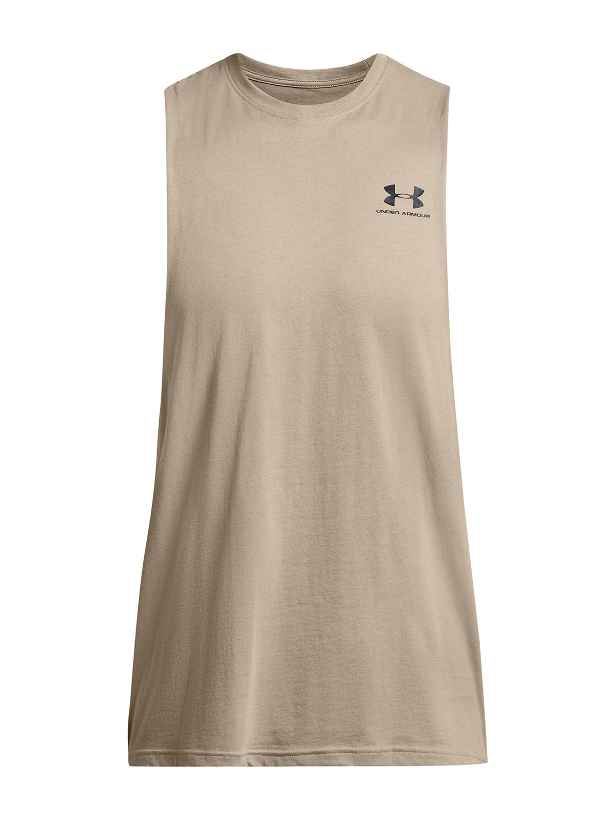 Polera sin mangas Under Armour Leftchest café para hombre
