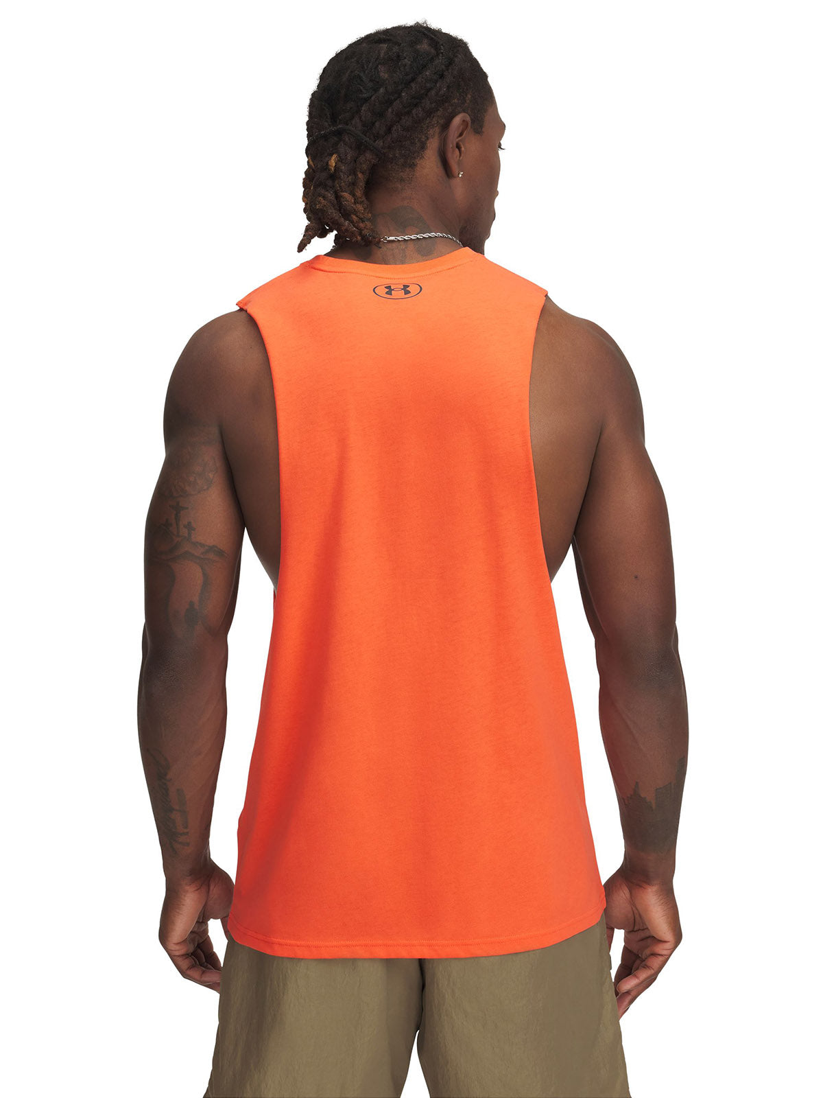 Polera sin mangas Under Armour Leftchest naranjo para hombre