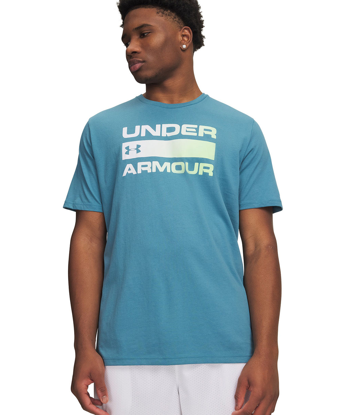 UA Team Issue Wordmark Polera Manga Corta azul para hombre