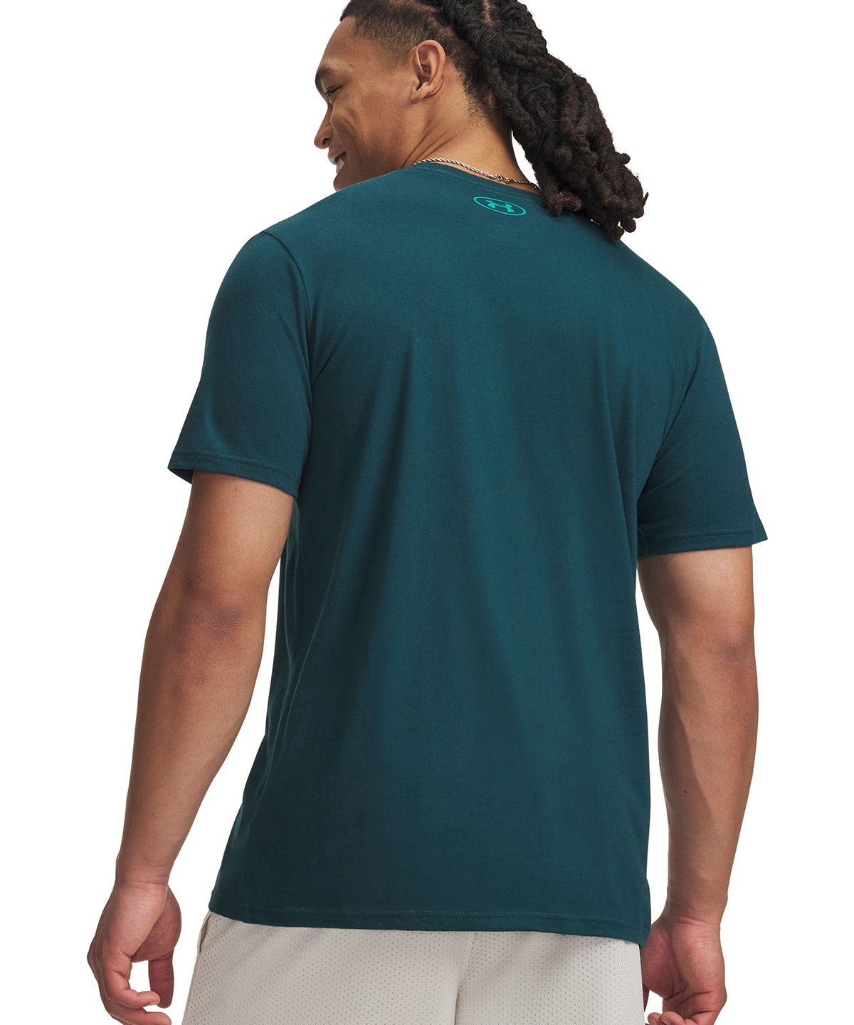 Polera manga corta UA Team Issue Wordmark verde para hombre