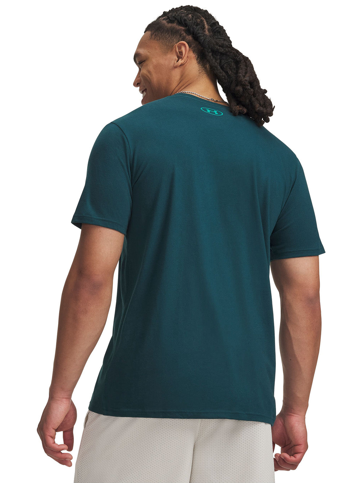Polera manga corta UA Team Issue Wordmark verde para hombre