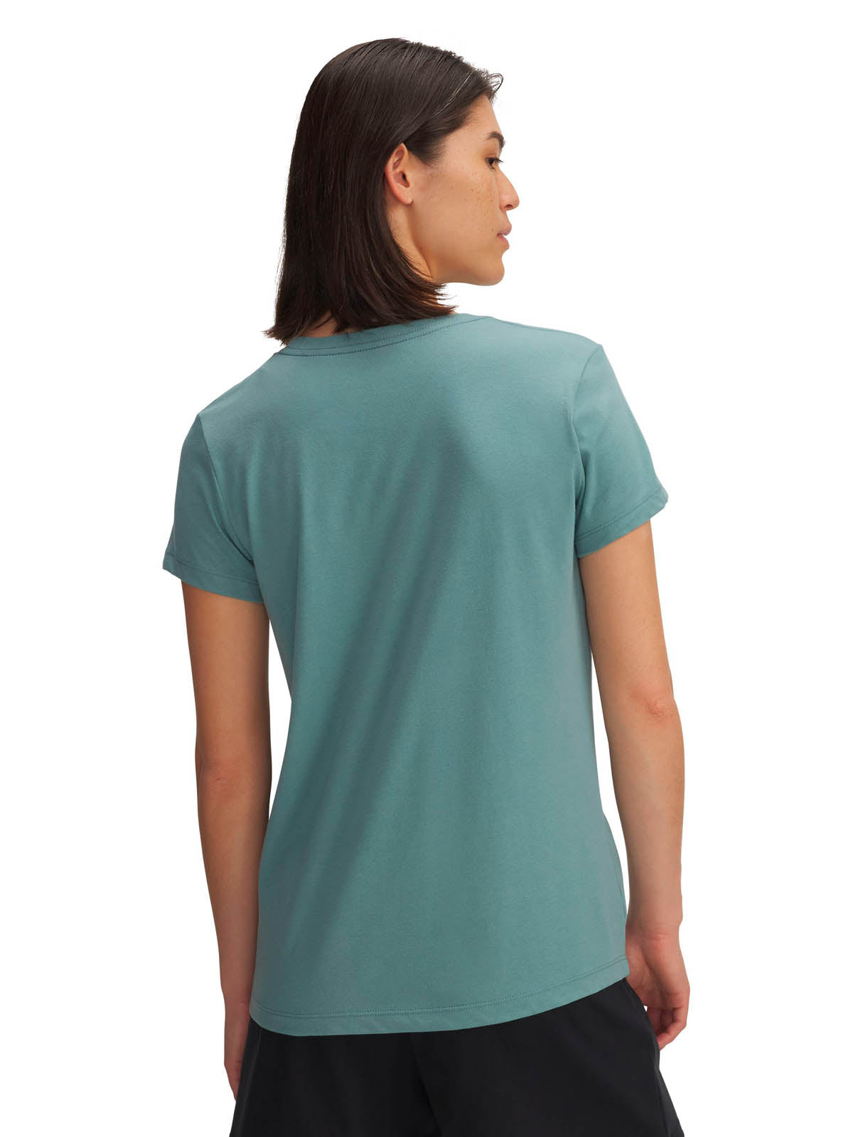 Polera manga corta Sportstyle para mujer Rival Logo verde Under Armour