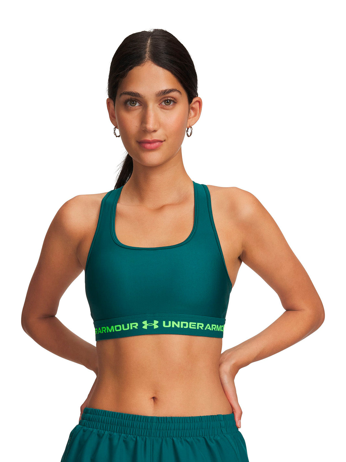 UA Armour Mid Crossback verde para mujer