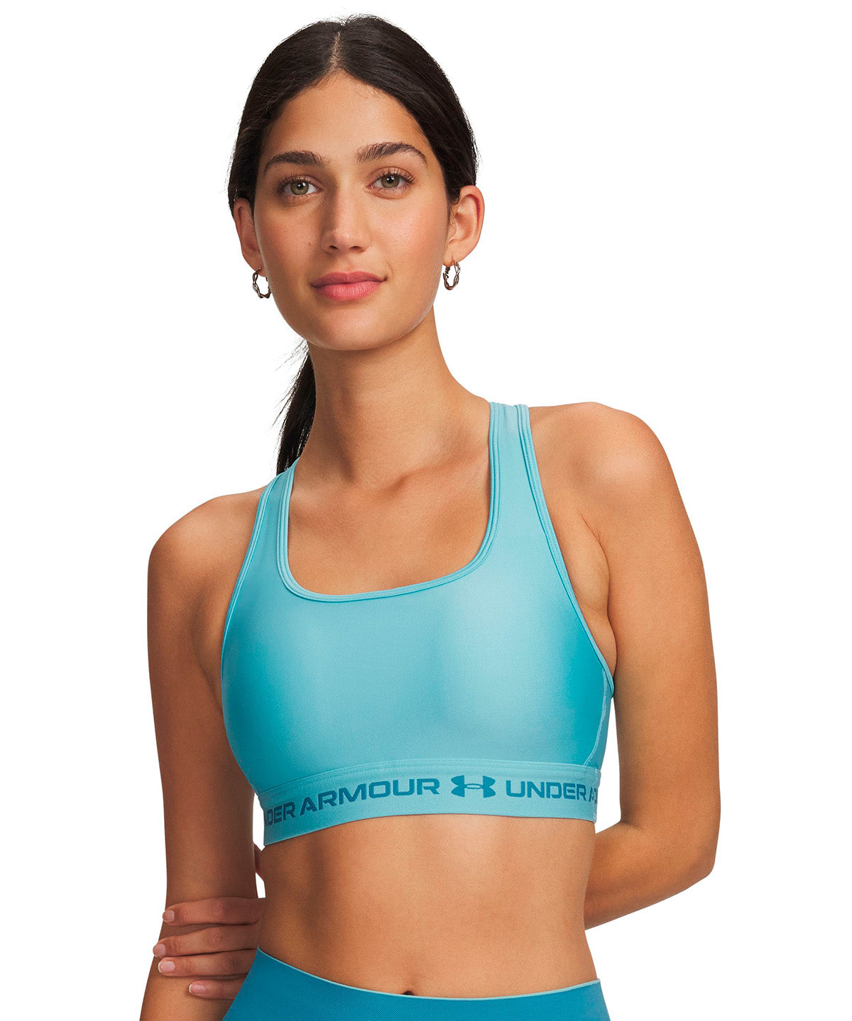 UA Armour Mid Crossback azul para mujer