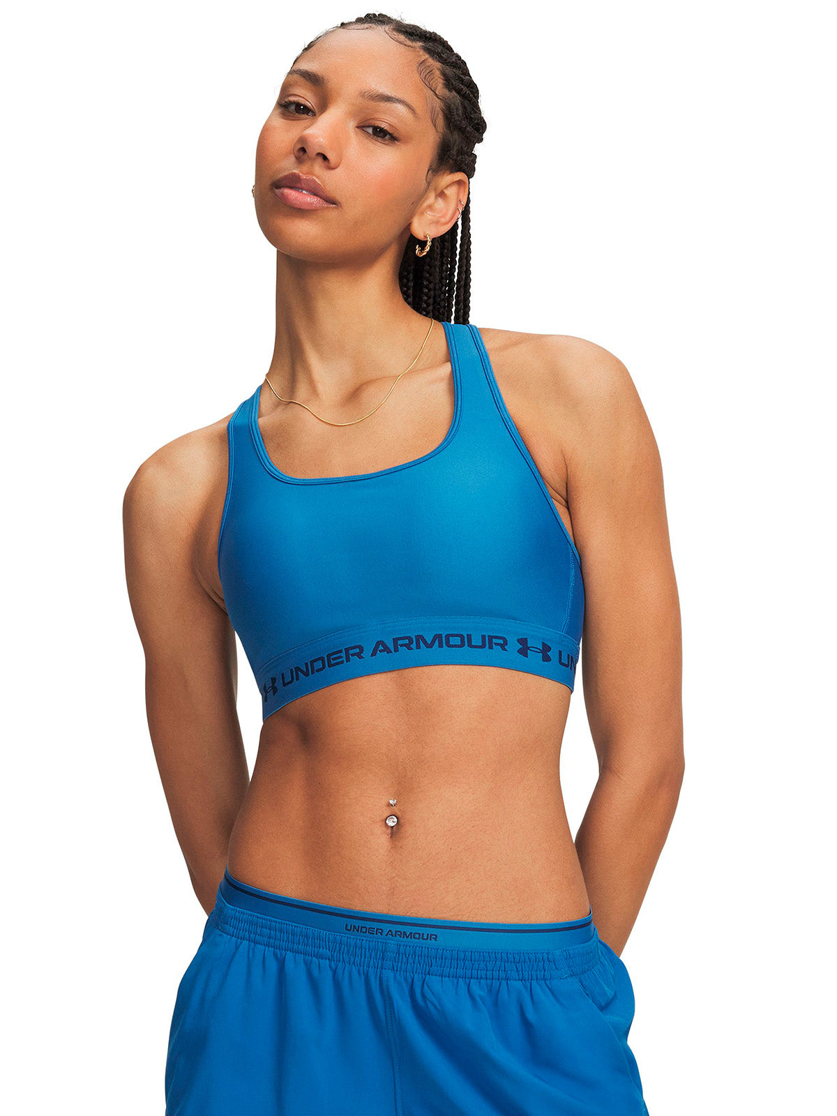 Peto UA Crossback Mid  azul para mujer