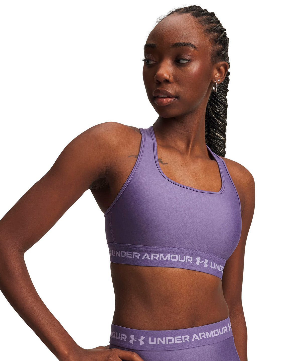 UA Armour Mid Crossback morado para mujer