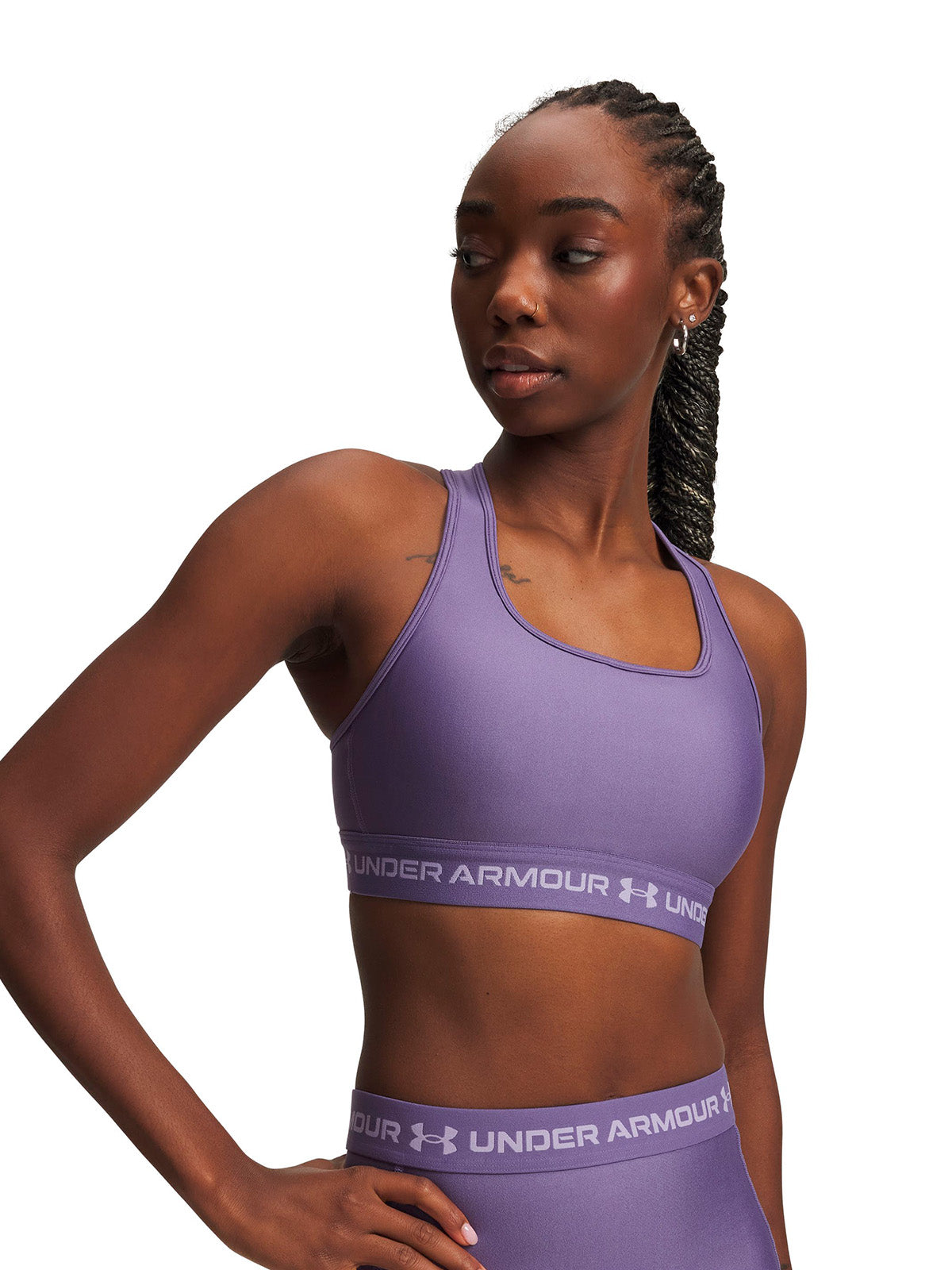 UA Armour Mid Crossback morado para mujer