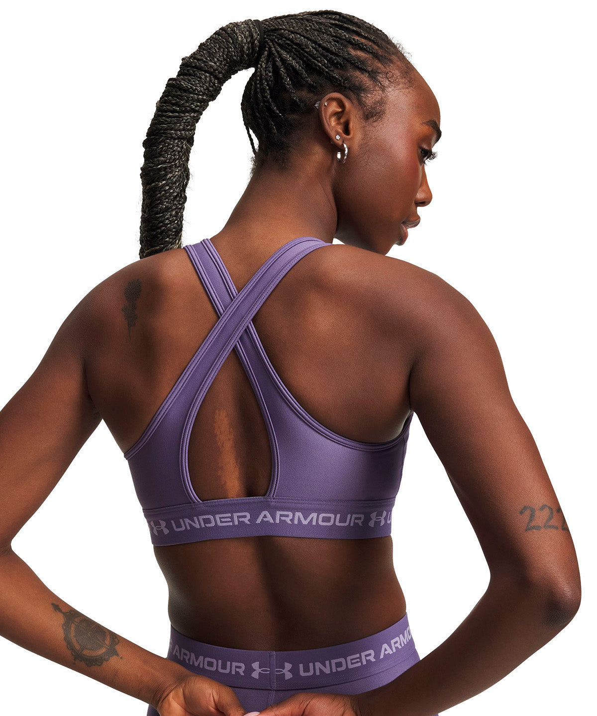 UA Armour Mid Crossback morado para mujer