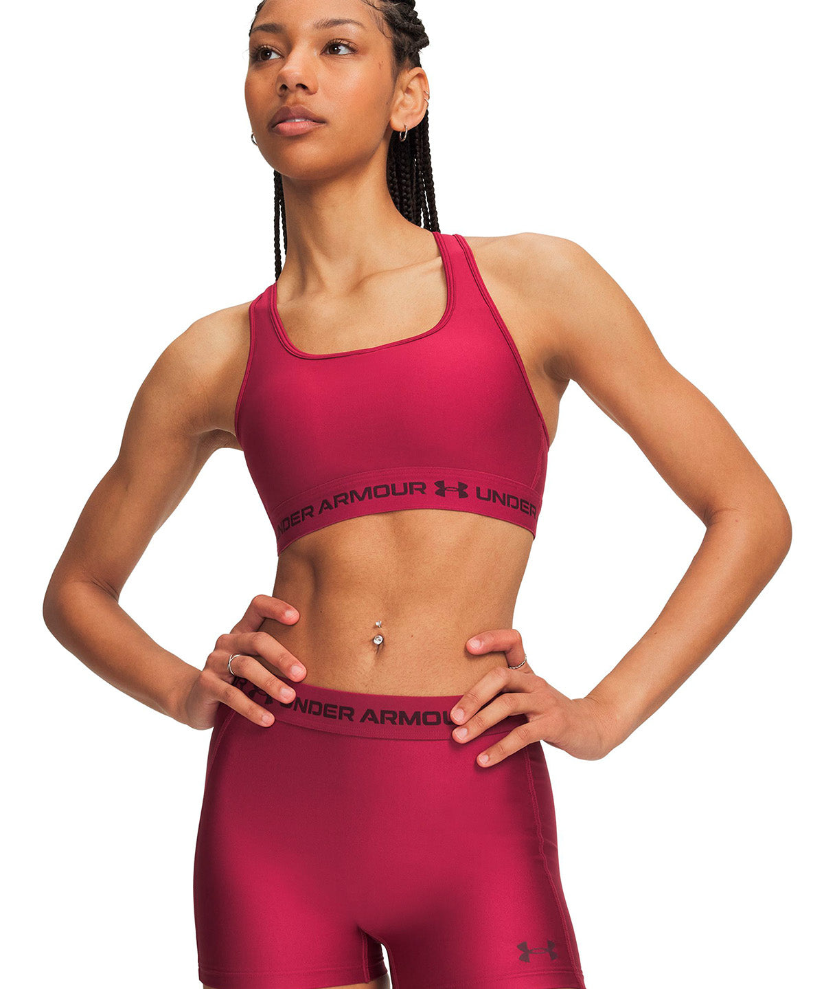 Peto UA Crossback Mid roja para mujer