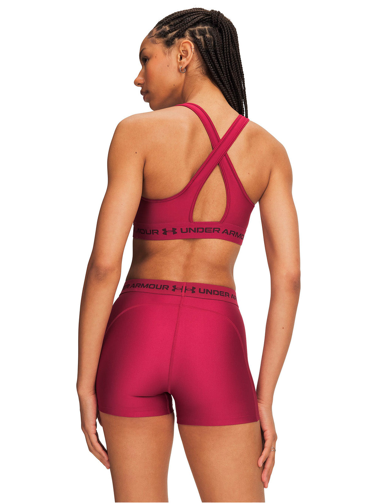 Peto UA Crossback Mid roja para mujer