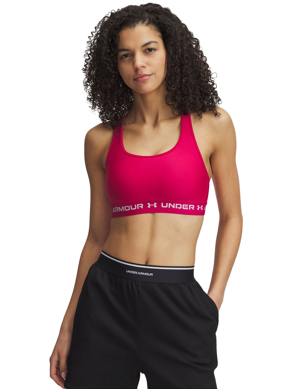 Sostén deportivo armour® mid crossback morado para mujer Under Armour