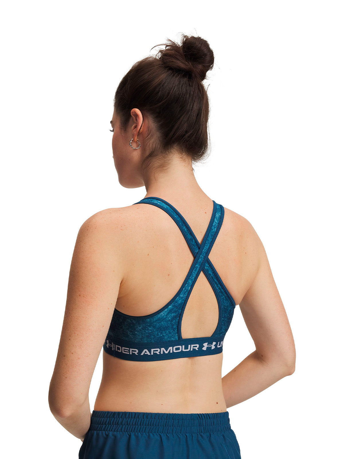 UA Armour Mid Crossback Printed azul para mujer