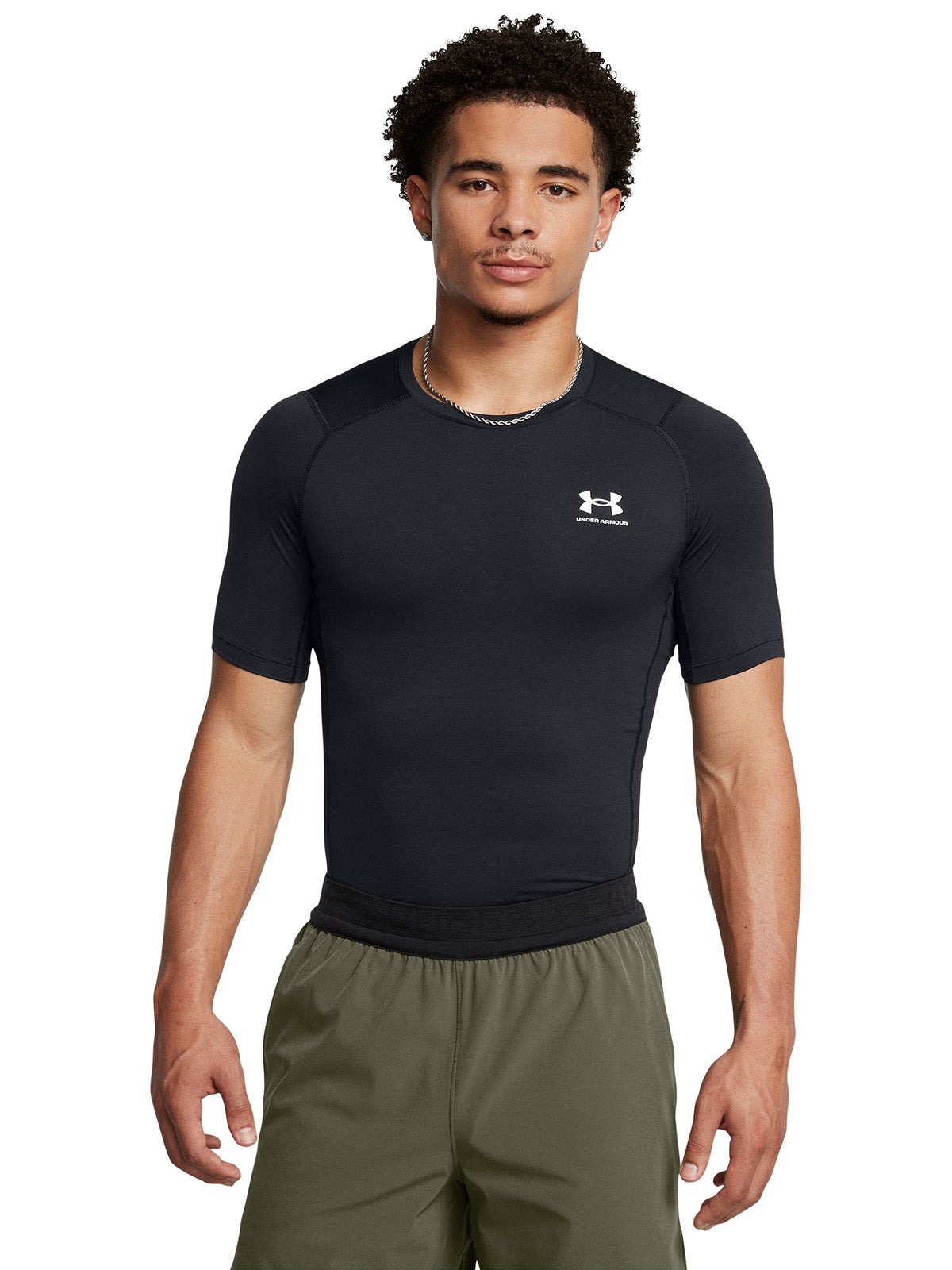 UA HeatGear Primera Capa Superior negro para hombre