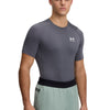 Primera capa manga corta Heatgear gris para hombre Under Armour