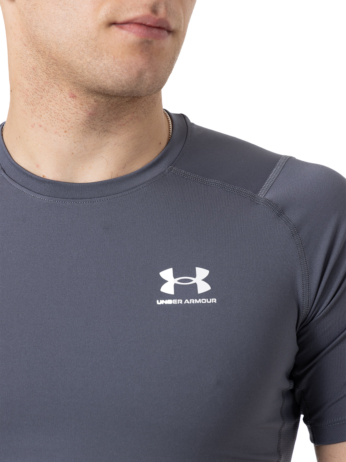UA HeatGear Primera Capa Superior gris para hombre