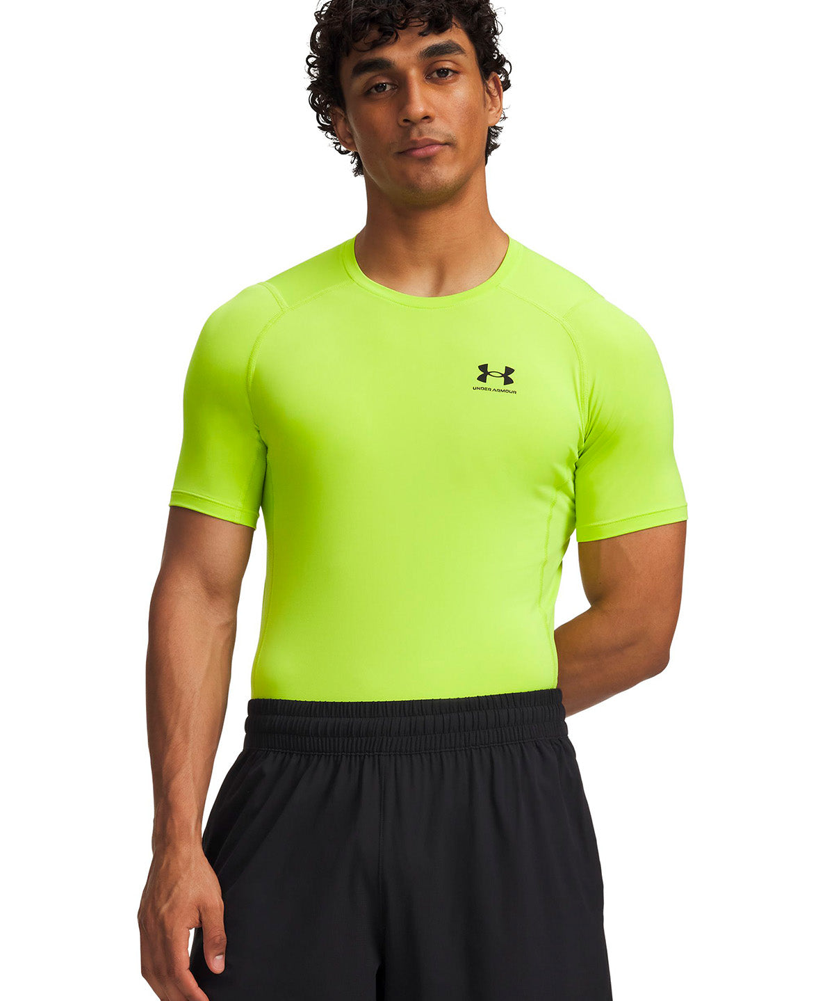 Primera capa superior UA HeatGear verde para hombre