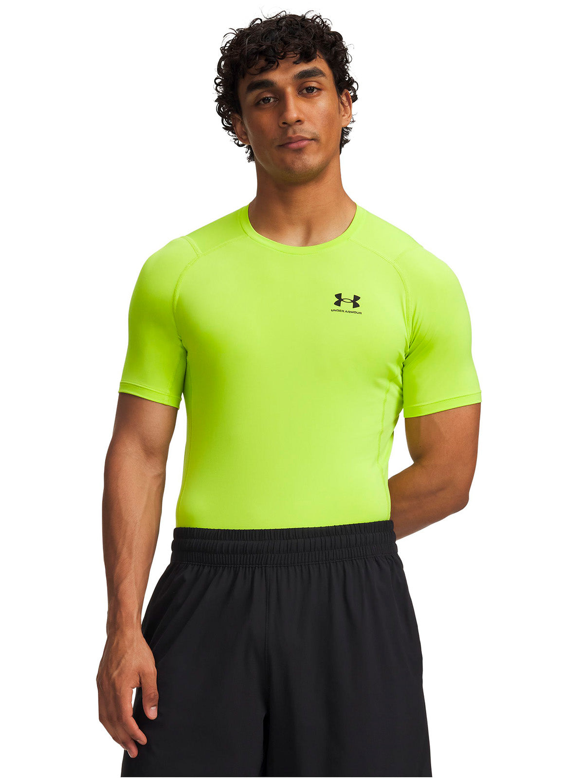Primera capa superior UA HeatGear verde para hombre