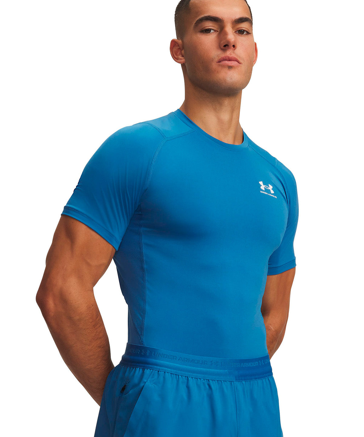 Primera capa superior UA HeatGear azul para hombre
