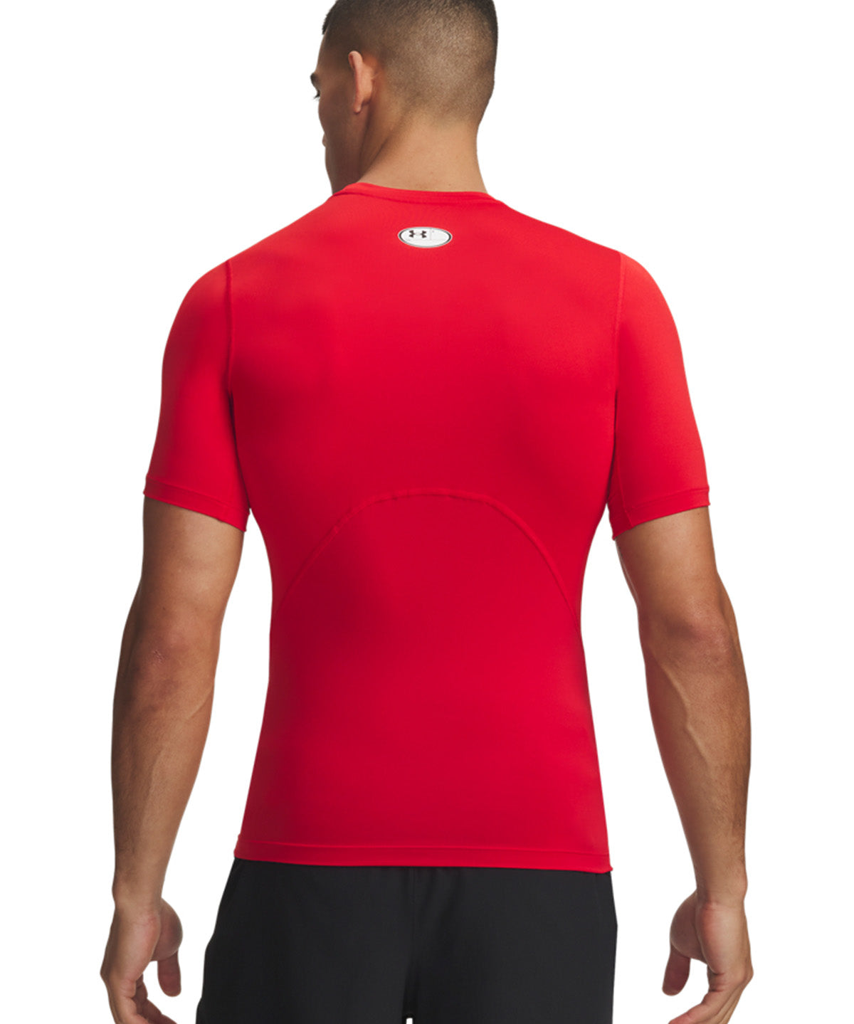 Primera capa superior HeatGear Armour Compression Manga Corta Hombre Rojo