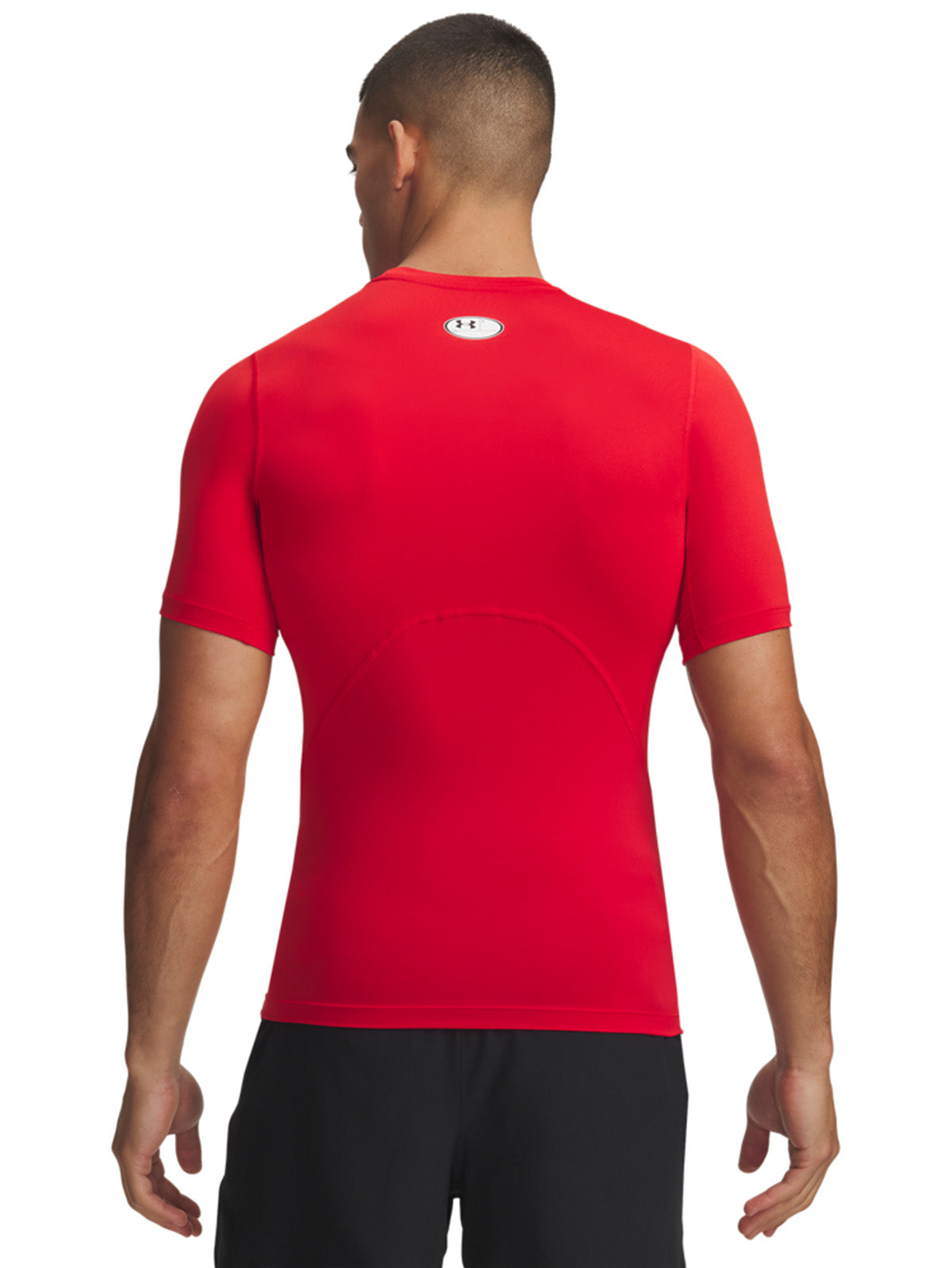 Primera capa superior HeatGear Armour Compression Manga Corta Hombre Rojo