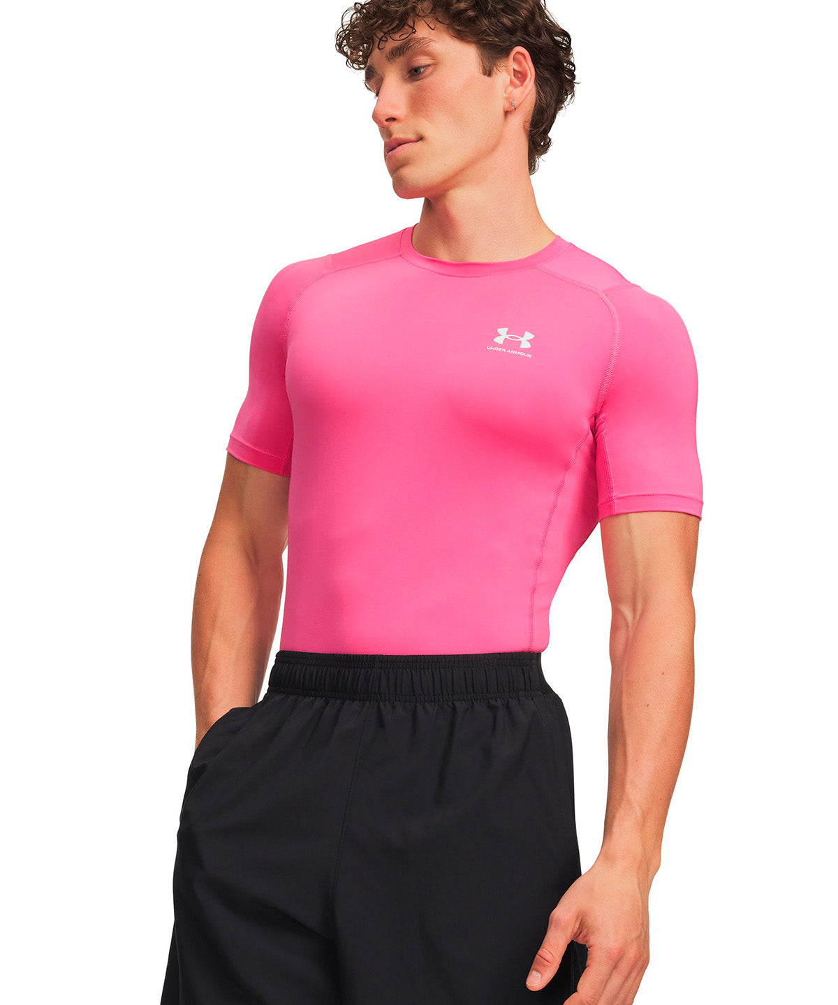 Primera capa superior UA HeatGear rosado para hombre