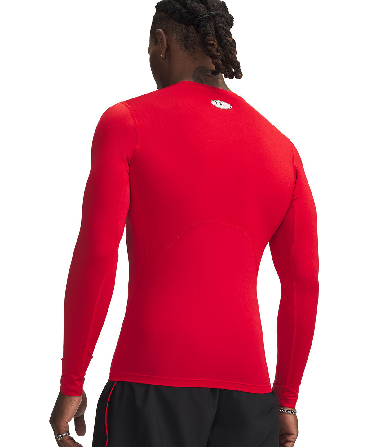 Primera capa superior HeatGear Armour Compression Manga Larga Hombre Rojo