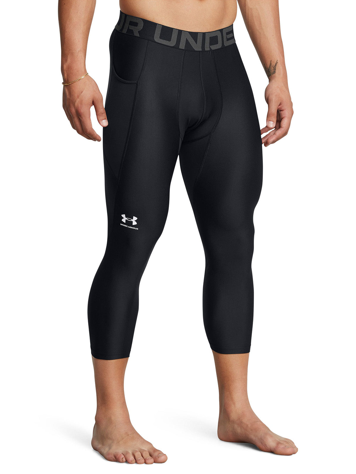 UA HeatGear Primera Capa Inferior 3/4 negro para hombre