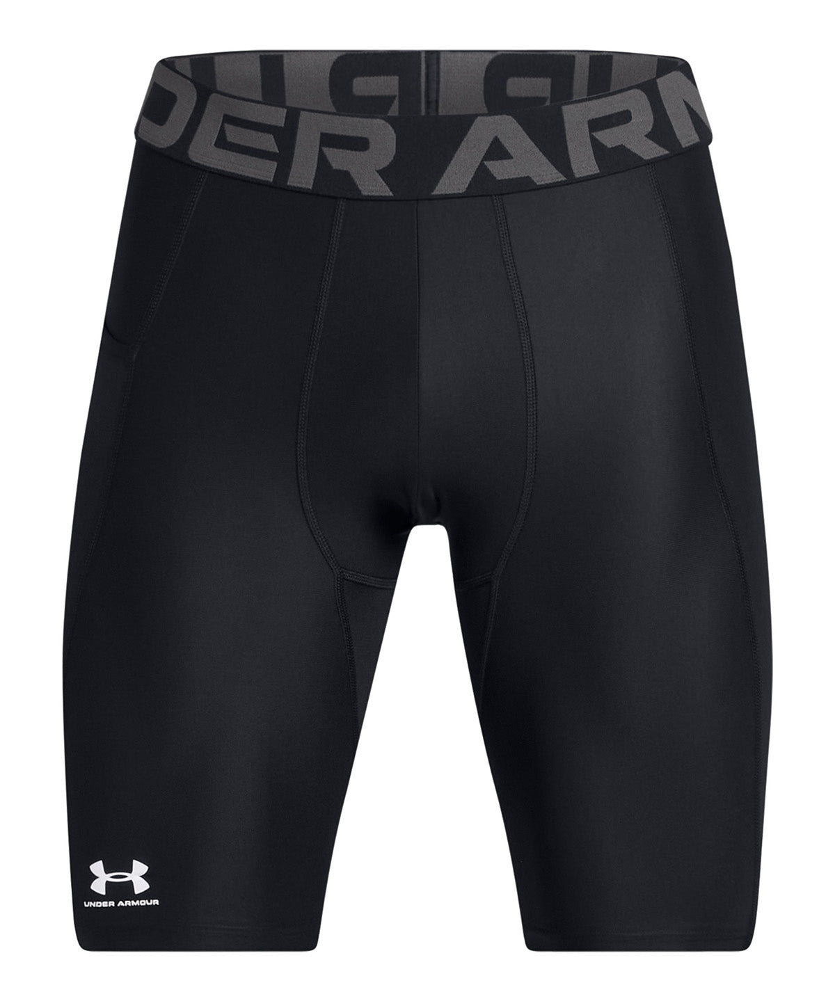 UA HeatGear Pocket Long Shorts negros para hombre