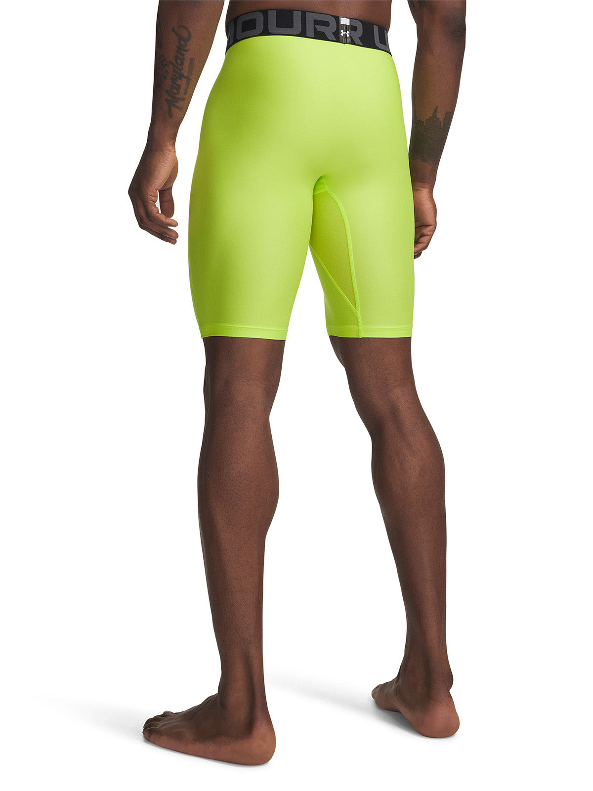 Calza UA HeatGear Armour Pocket Long Short verde para hombre