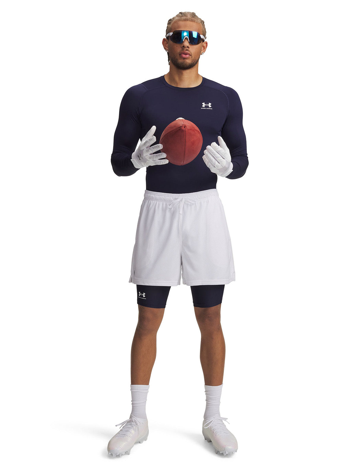 UA HeatGear Pocket Long Shorts azul para hombre