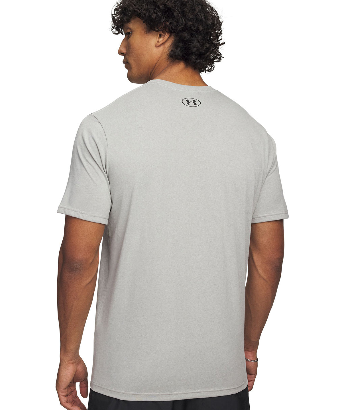 UA ABC Camo Boxed Logo SS Polera Manga Corta gris para hombre