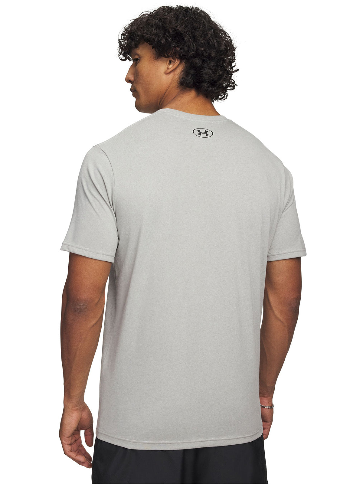 UA ABC Camo Boxed Logo SS Polera Manga Corta gris para hombre