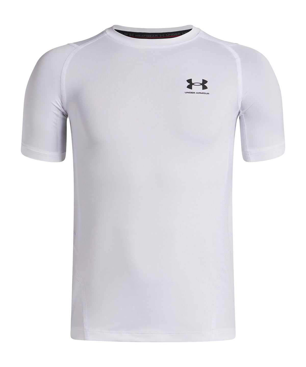 UA HeatGear Armour SS Primera Capa Superior blanco para niño