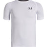 UA HeatGear Armour SS Primera Capa Superior blanco para niño