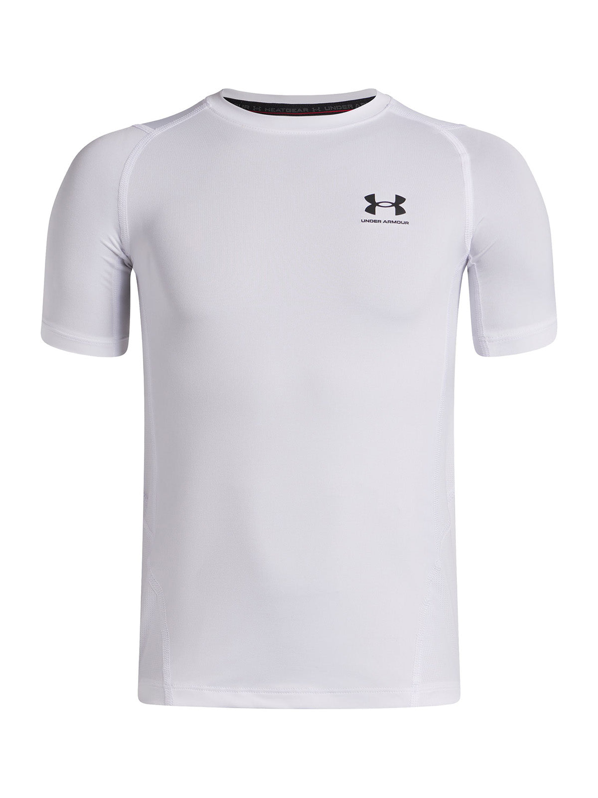 UA HeatGear Armour SS Primera Capa Superior blanco para niño
