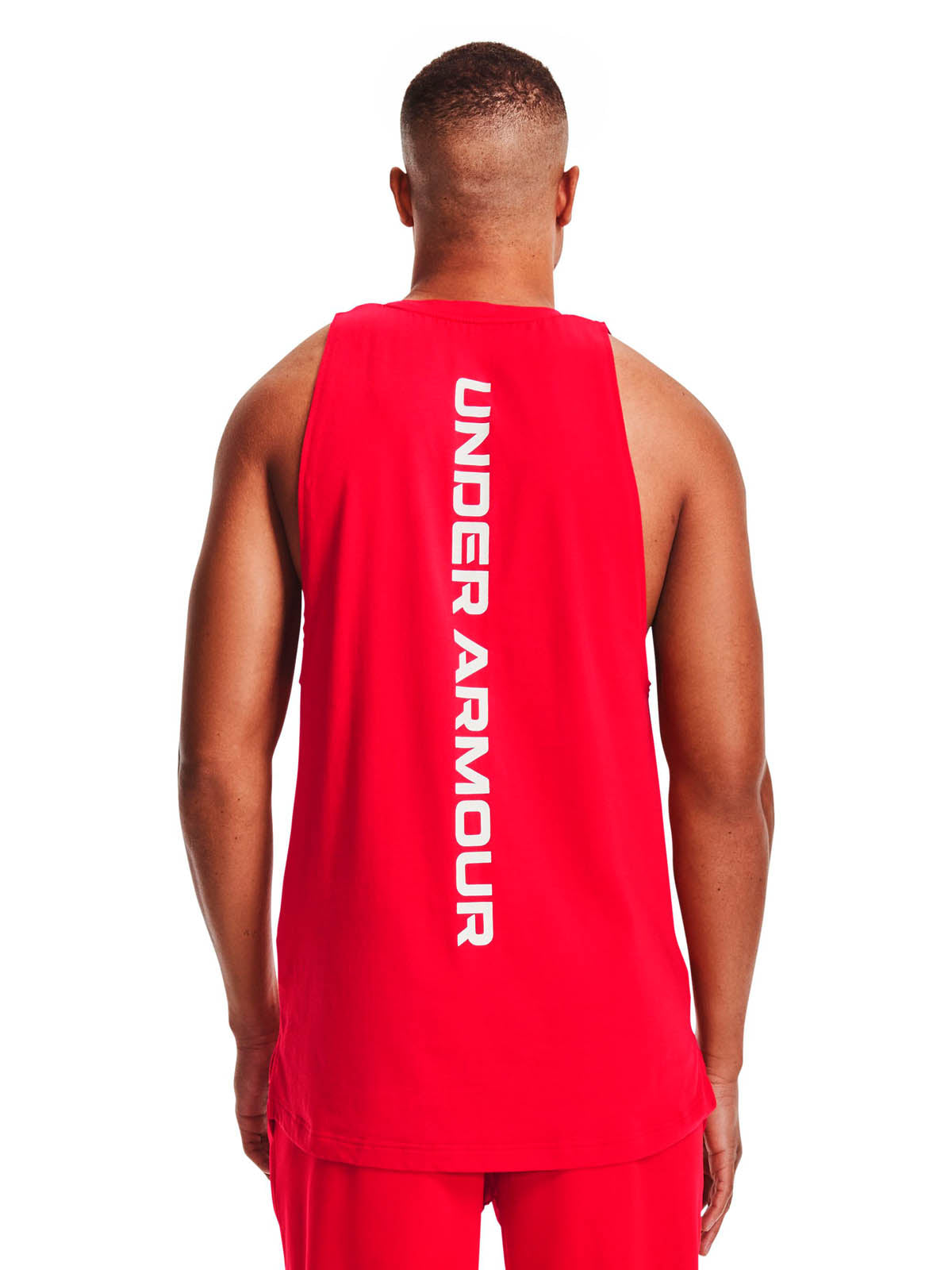 Polera sin mangas Under Armour zone rojo para hombre