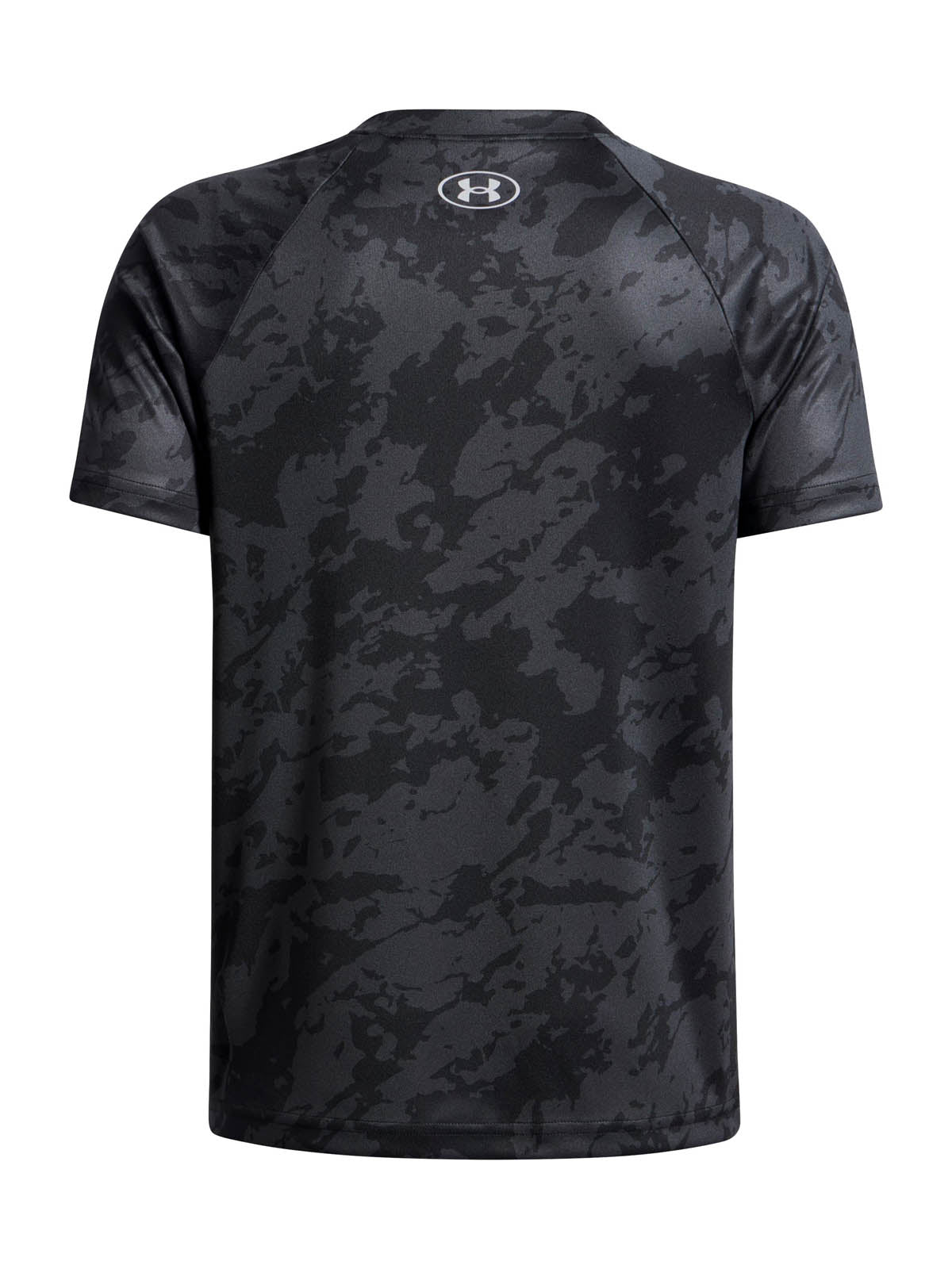 Polera manga corta de entrenamiento para niño Tech Big Logo Printed Negra Under Armour