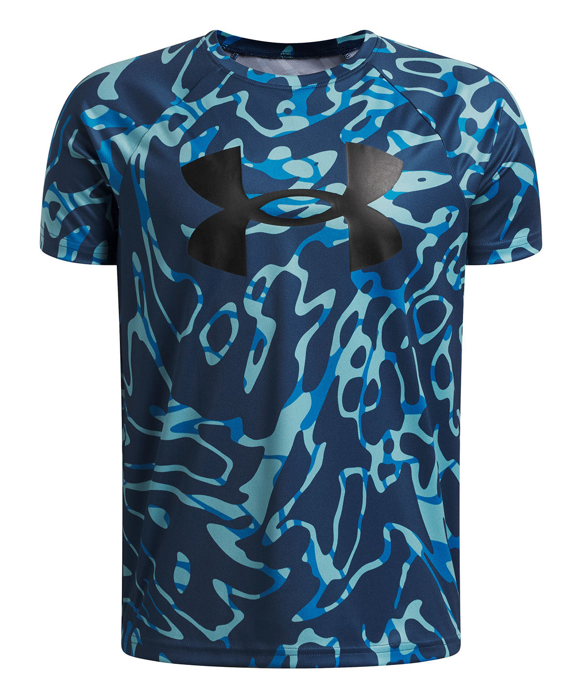 UA Tech Big Logo SS Polera Manga Corta azul para niño