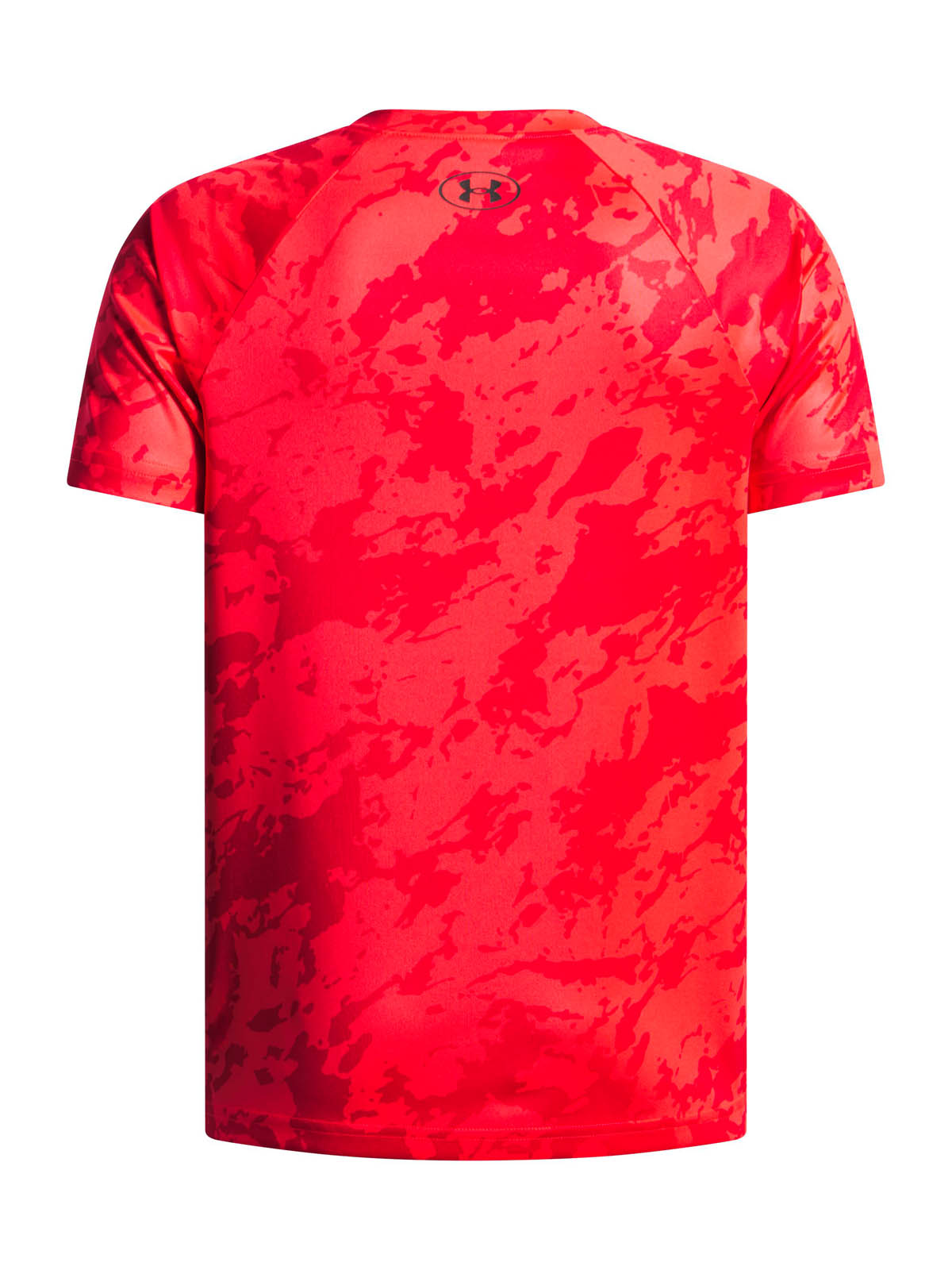 Polera manga corta de entrenamiento para niño Tech Big Logo Printed Roja Under Armour