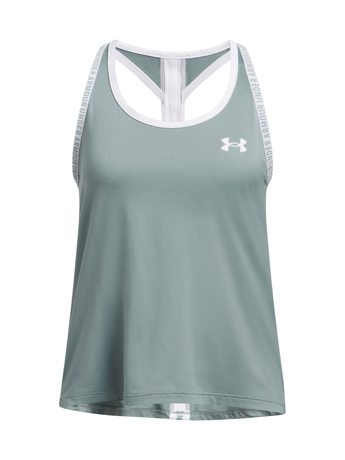 Polera sin mangas Under Armour knockout verde para niñas