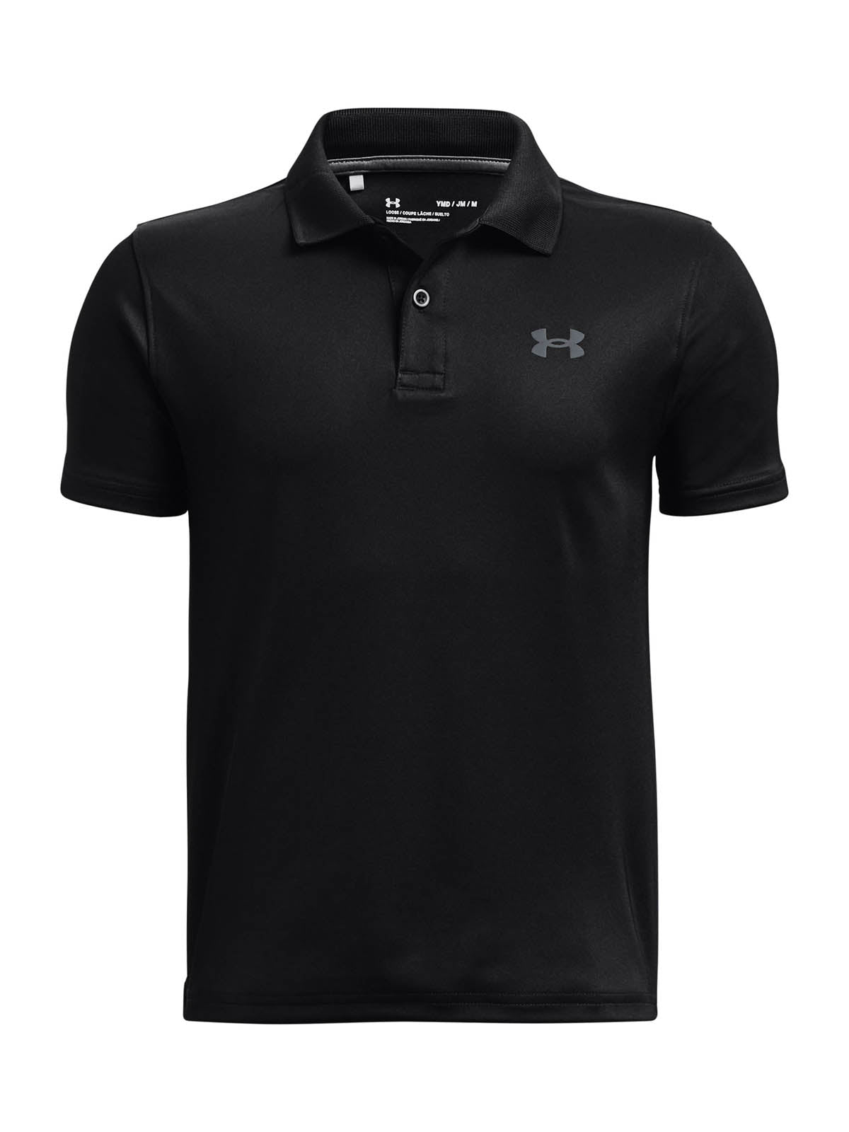 Polera manga corta de Golf para niño negro Under Armour
